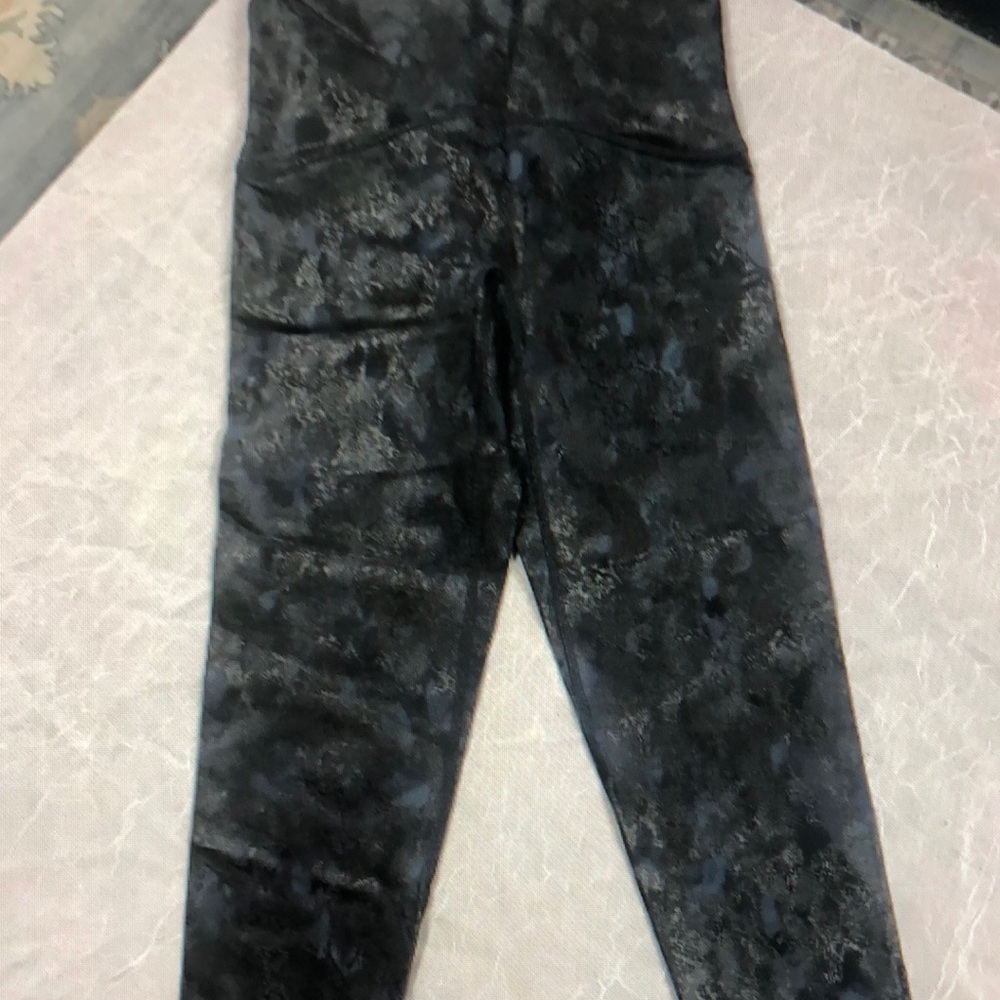 Black Patterned Leggings - image 1